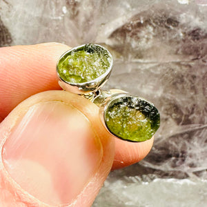 Moldavite Stud Earrings