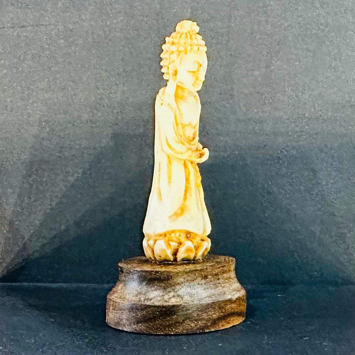 Hand Carved Bone Buddha