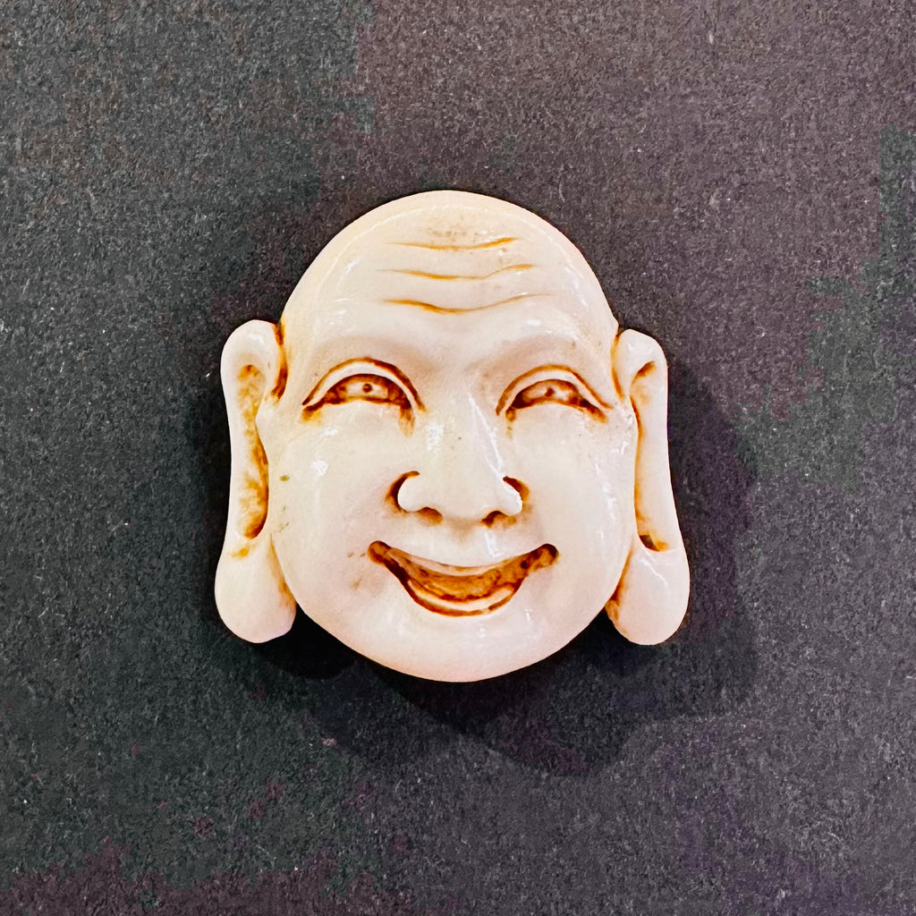 Carved Bone Buddha Head Pendant