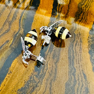 Amber Wasp Earrings