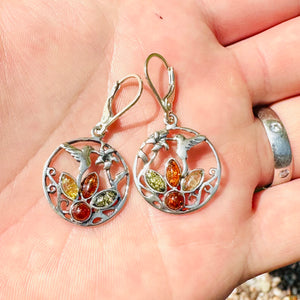 Amber Bird Earrings