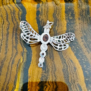 Amber Dragonfly Pendant