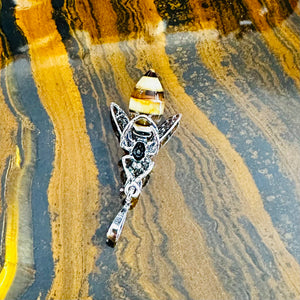 Amber Wasp Pendant