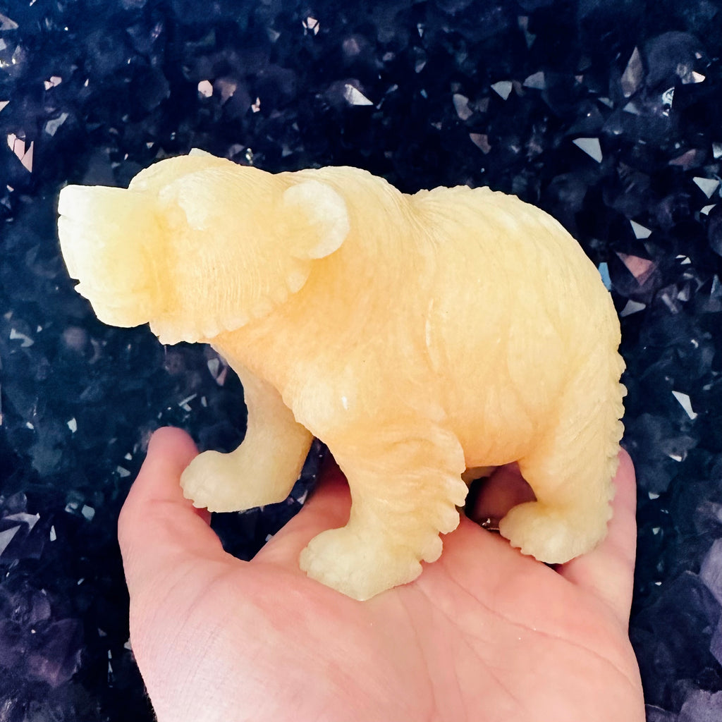 Yellow Calcite Bear