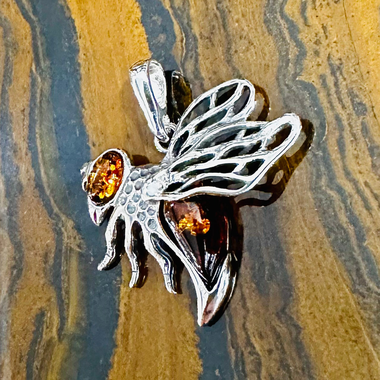 Amber Bee Pendant