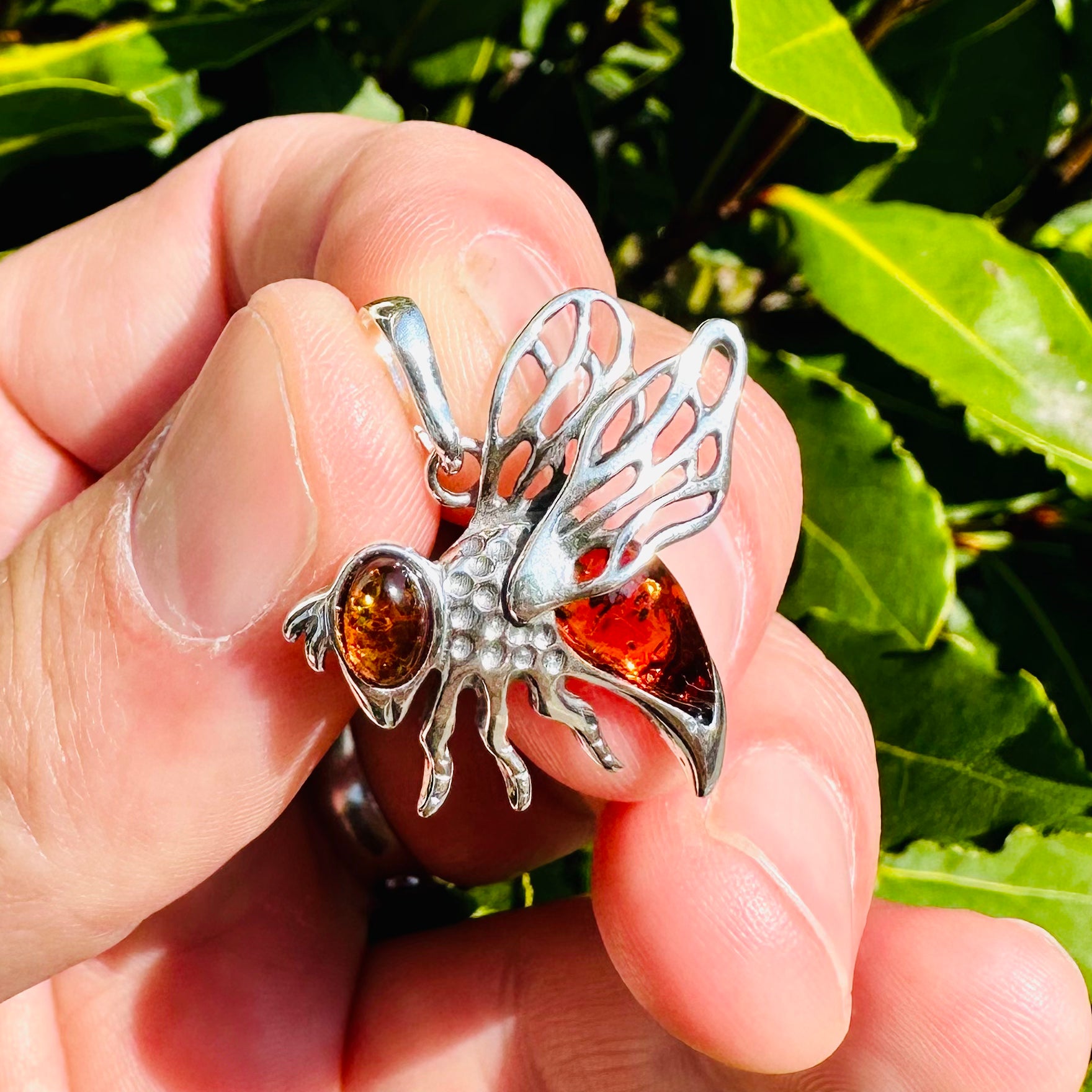 Amber Bee Pendant