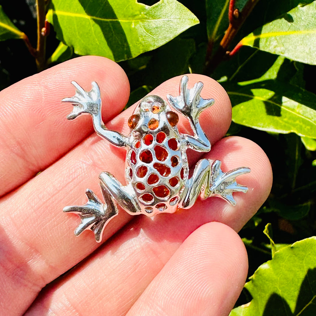 Amber Frog Pendant