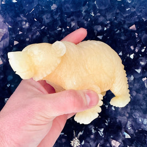 Yellow Calcite Bear