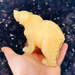 Yellow Calcite Bear