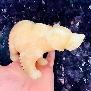 Yellow Calcite Bear