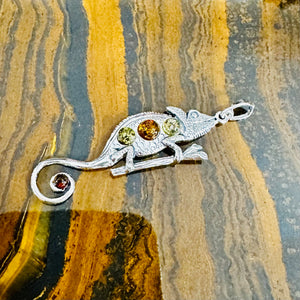 Amber Chameleon Pendant