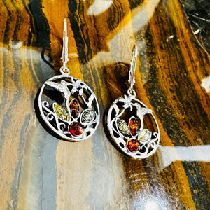 Amber Bird Earrings