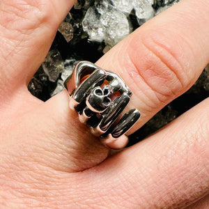 Skull On Hand Ring