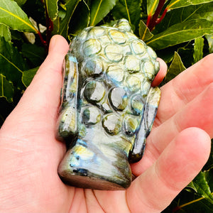 Carved Labradorite Buddha Head