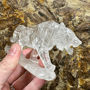 Clear Quartz Tiger