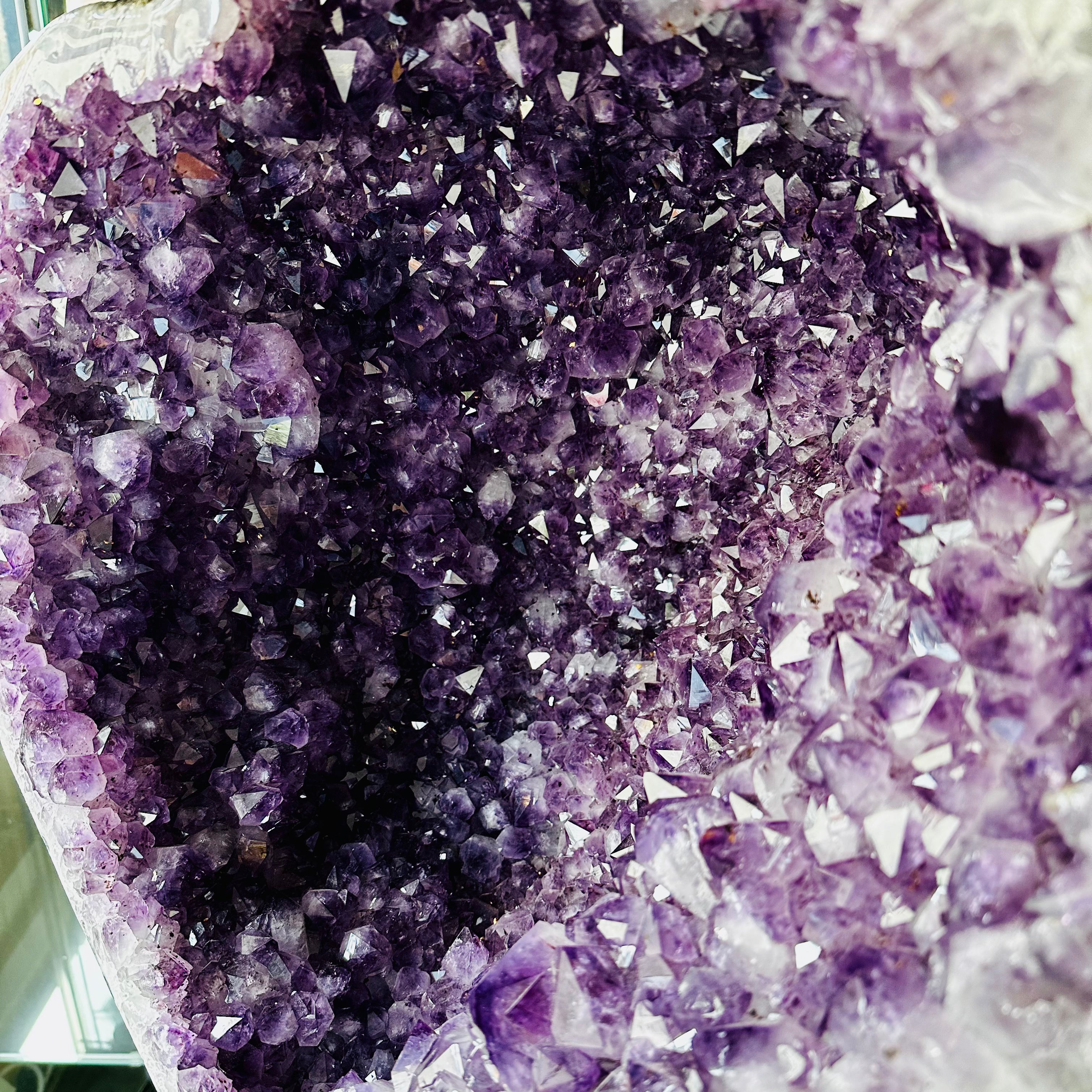 Large Amethyst Cave On Stand