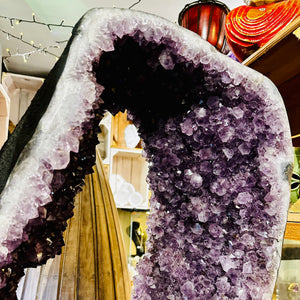 Large Open Backed Amethyst Church