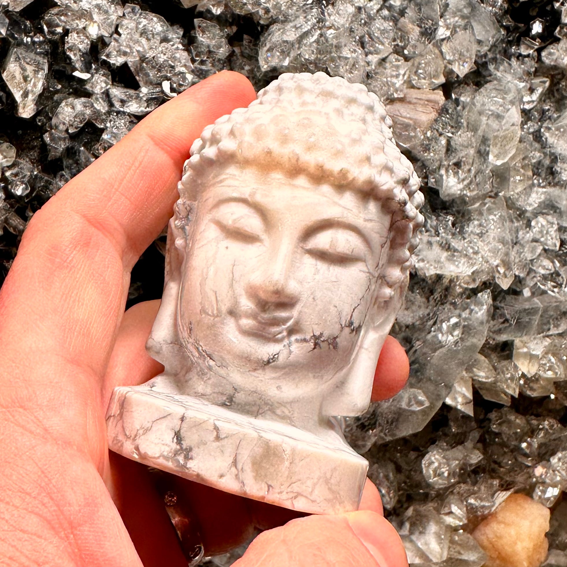 Howlite Buddha Head