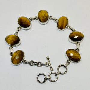 Faceted Tigers Eye Bracelet