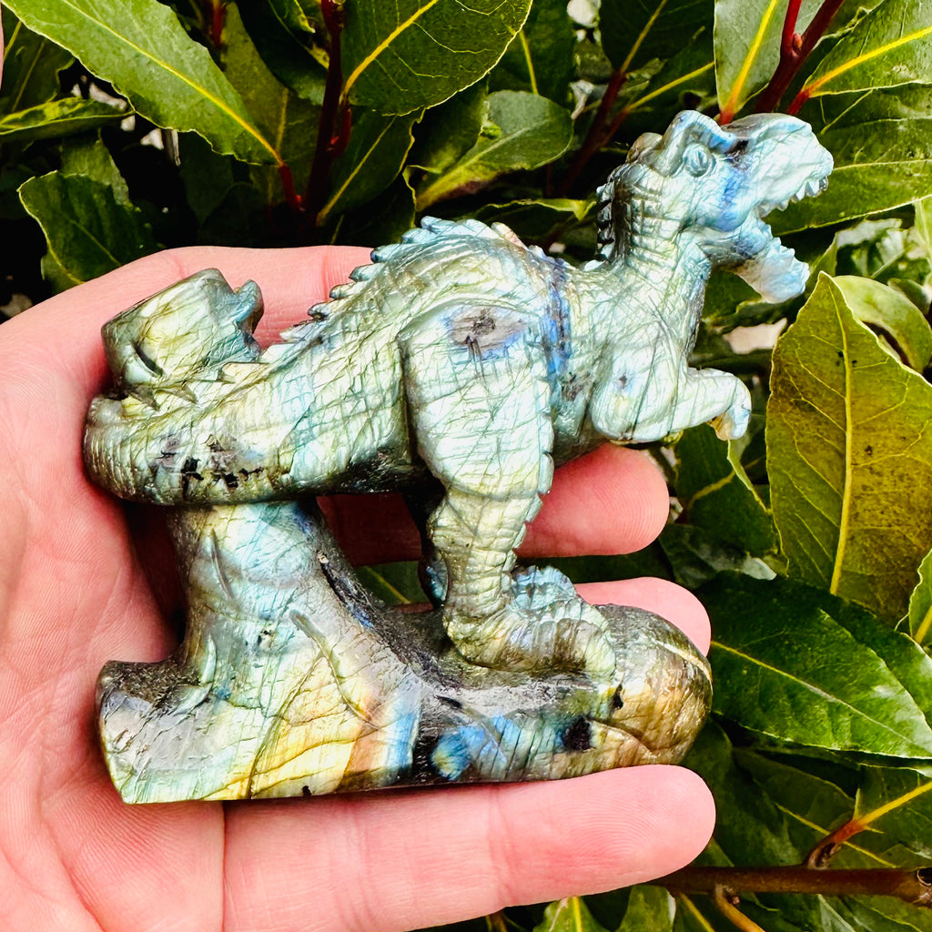 Carved Labradorite T Rex