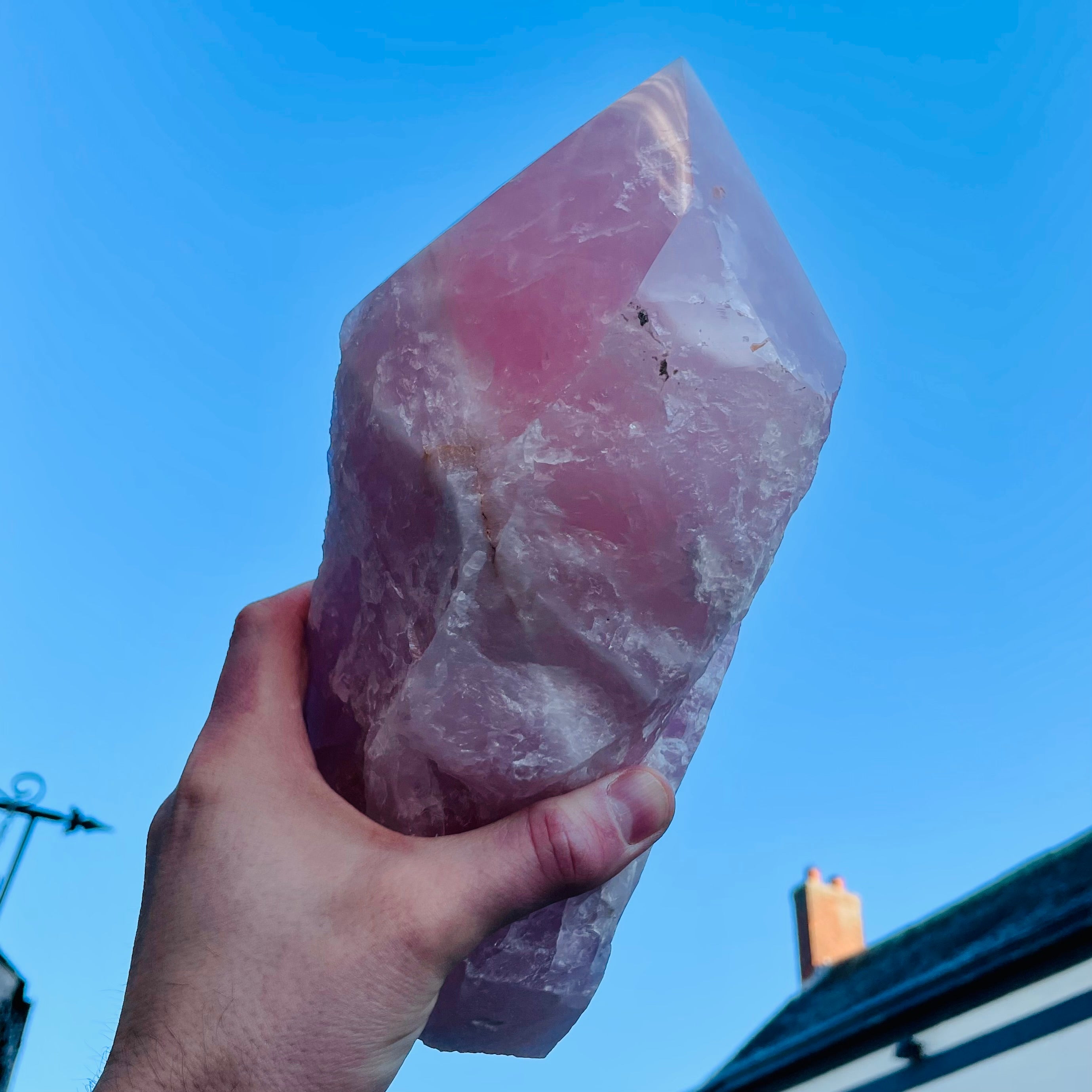 Large Rose Quartz Point