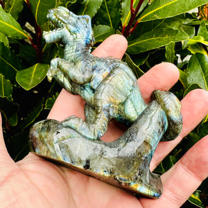 Carved Labradorite T Rex