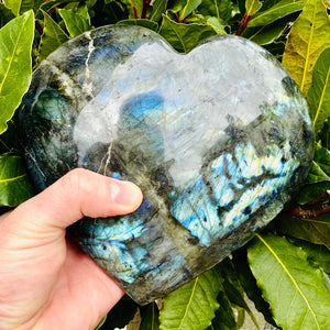 Large Labradorite Heart