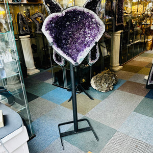 Large Amethyst Cave On Stand