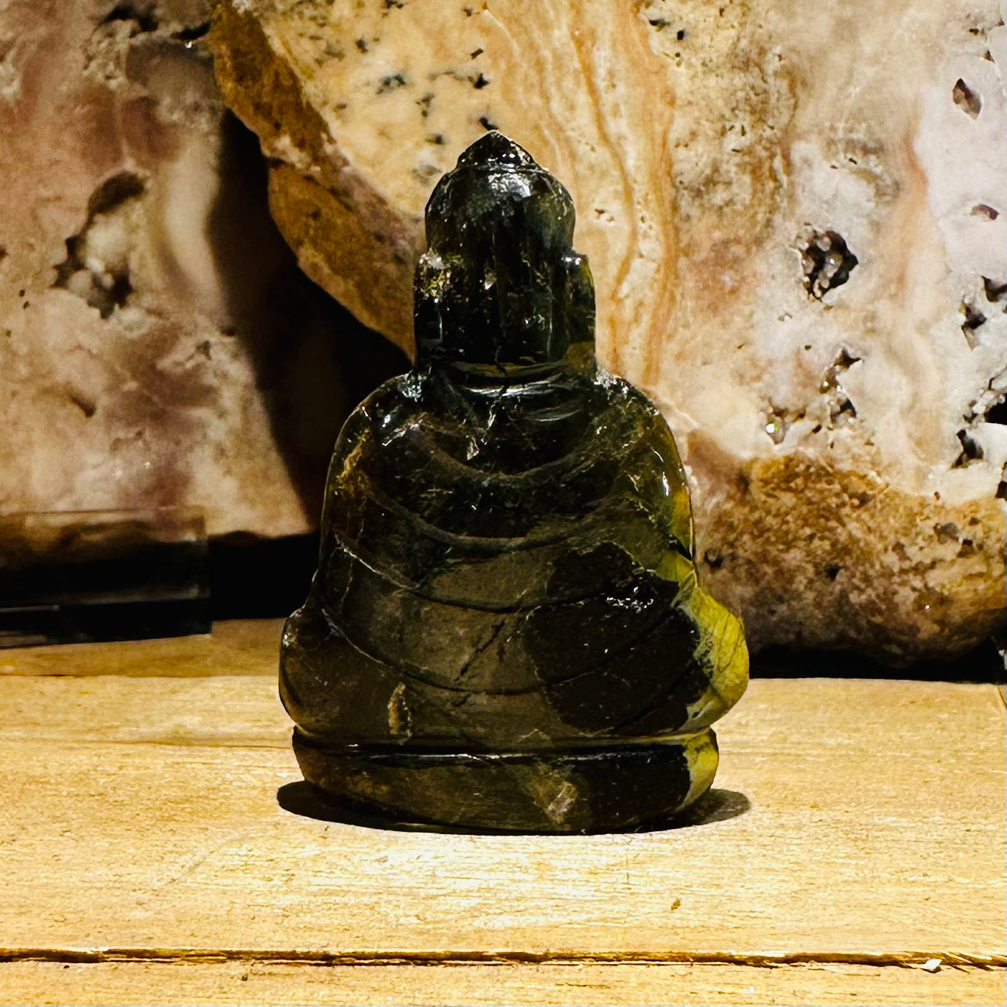 Carved Labradorite Buddha