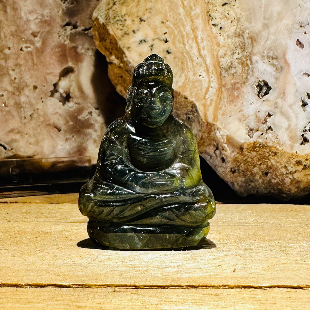 Carved Labradorite Buddha