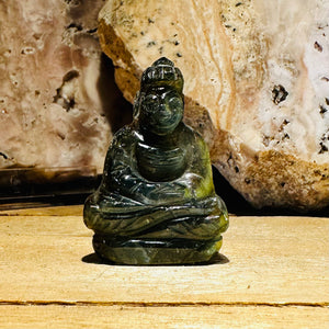 Carved Labradorite Buddha