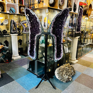 Large Amethyst Angel Wings