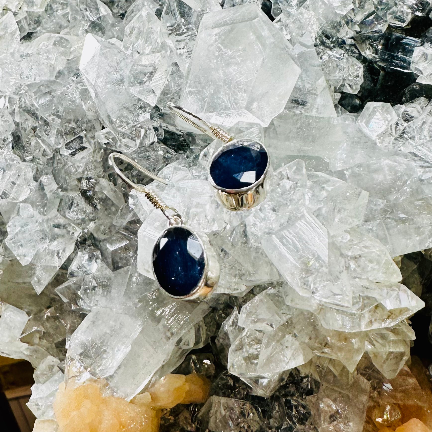 Blue Sapphire Earrings