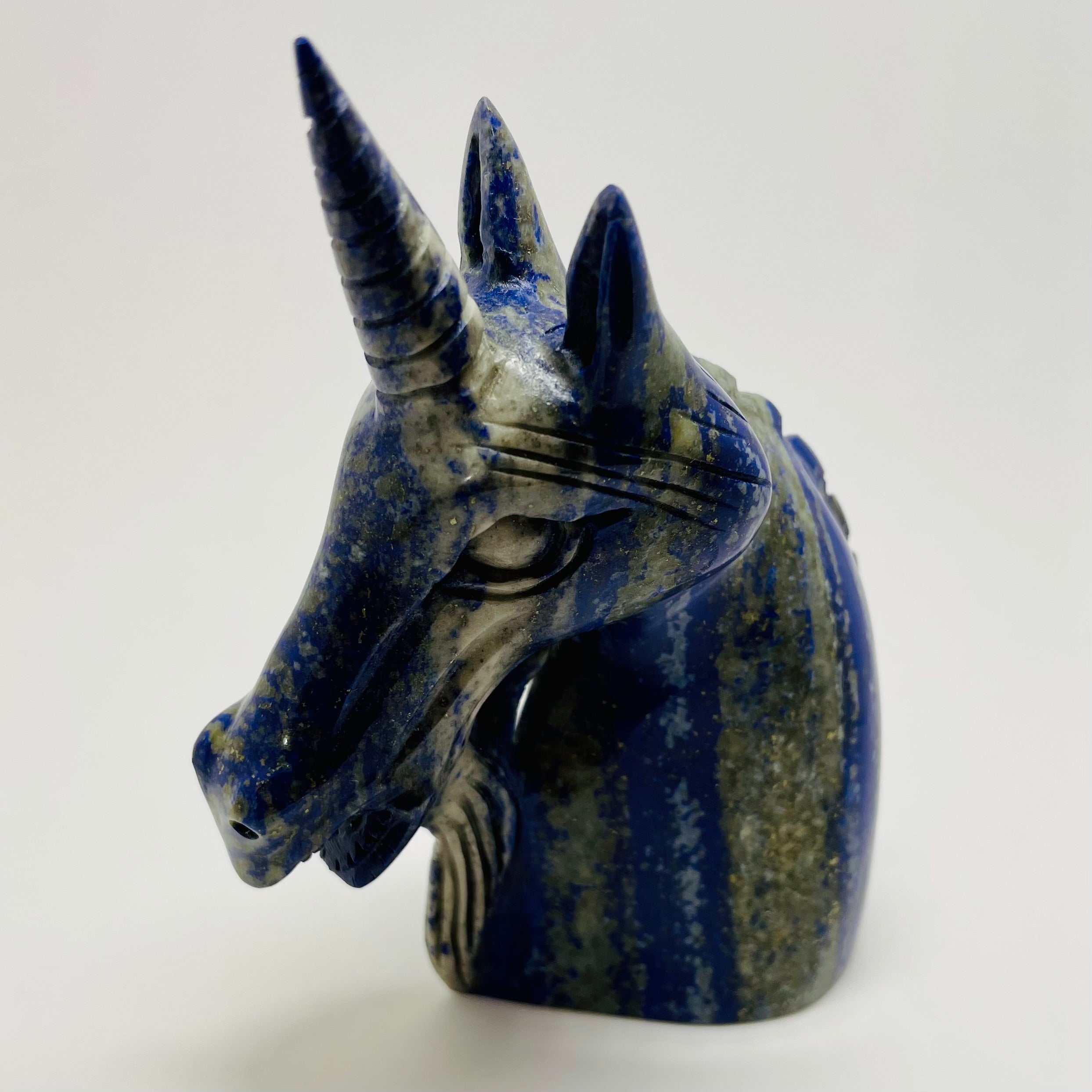 Lapis Unicorn Head