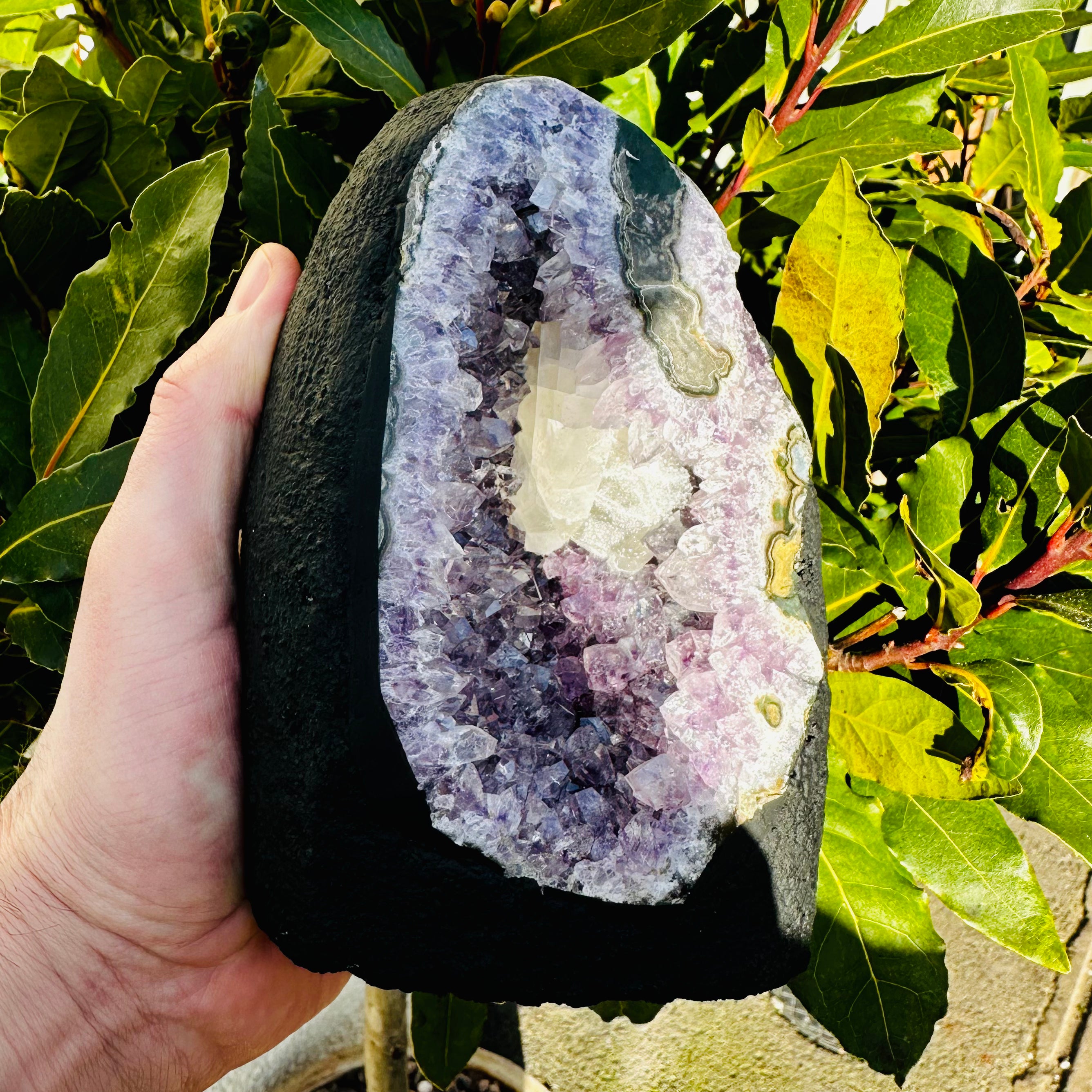 Amethyst Church With Calcite